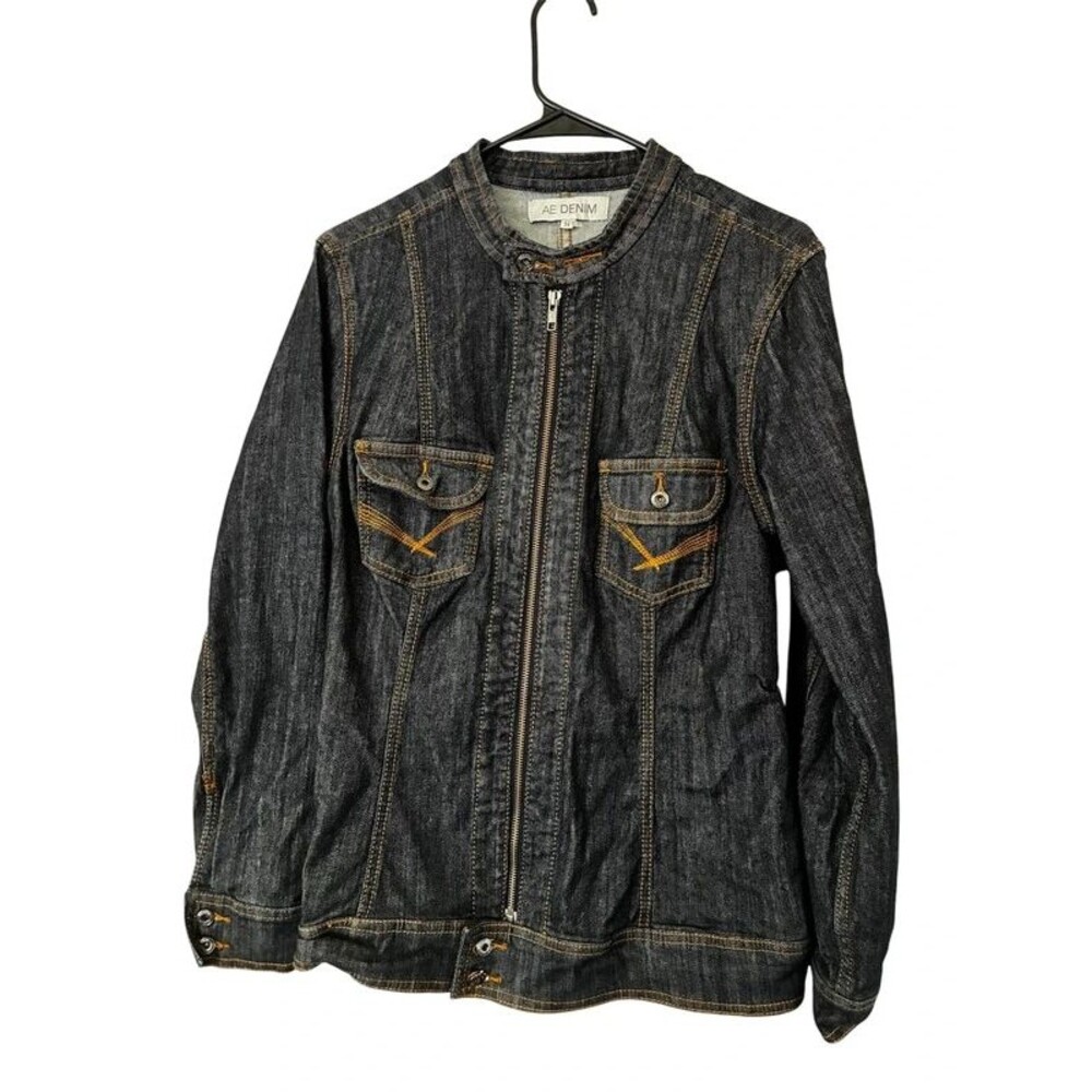 AE Denim Women’s Size 14 Dark Wash Zip-Up Denim Jacket